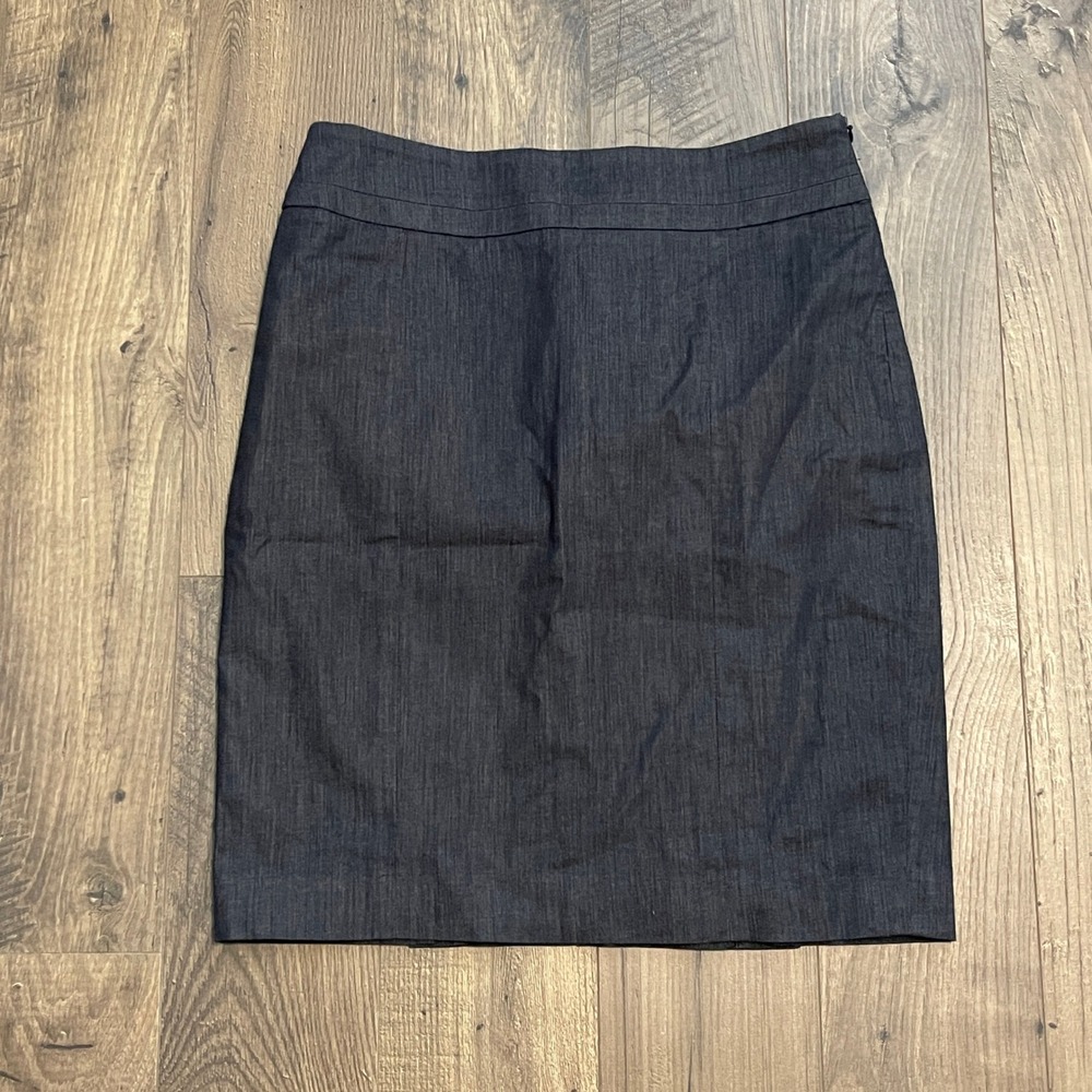 Ann Taylor LOFT Petites Dark Blue Pencil Skirt 12P Career Professional Lined